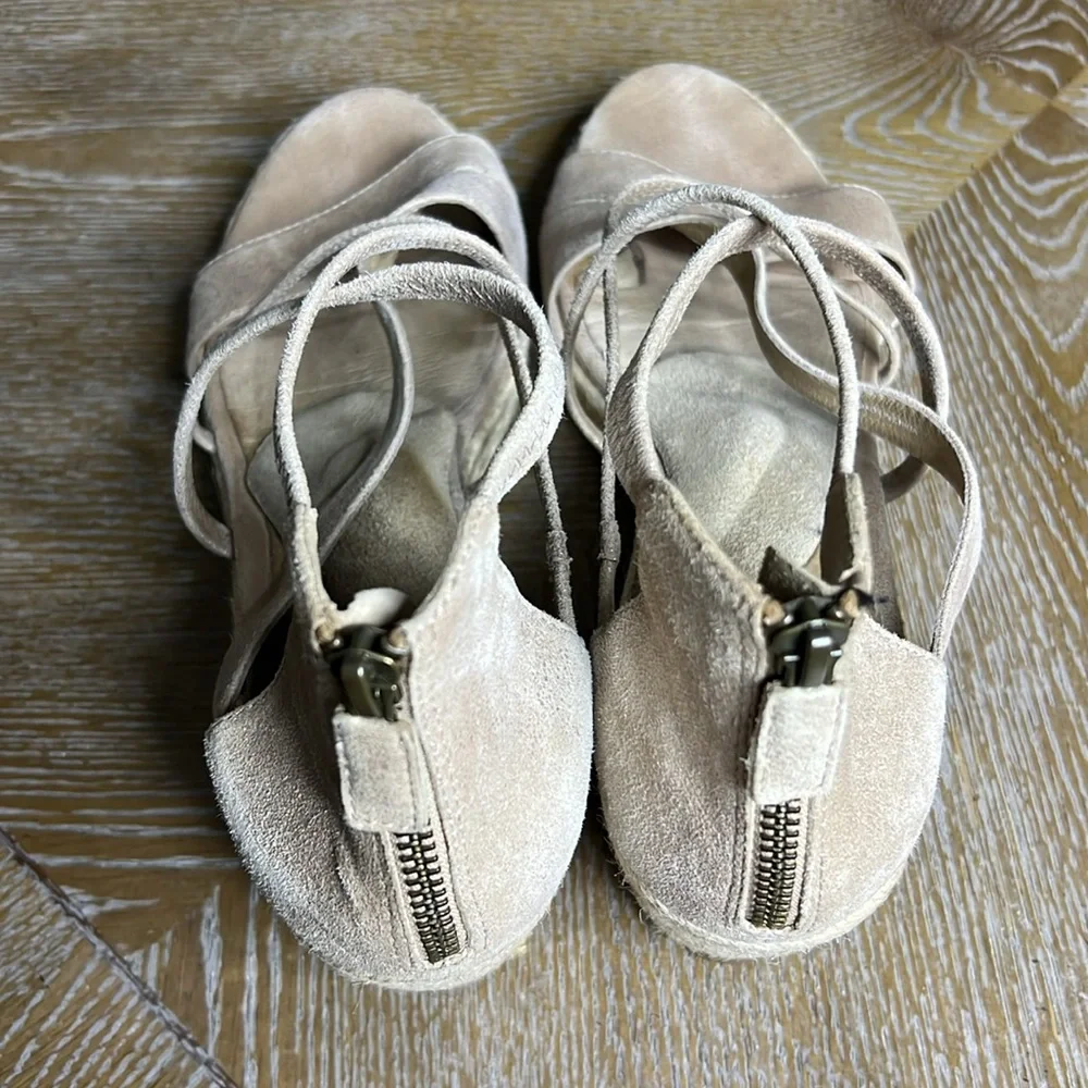 EILEEN FISHER Suede Wanda Espadrille Sandals 10